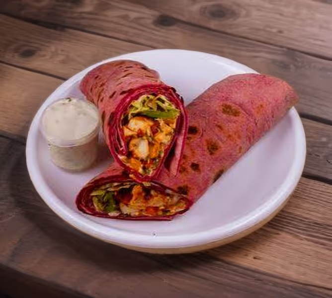 BBQ Chicken Beetroot Wrap